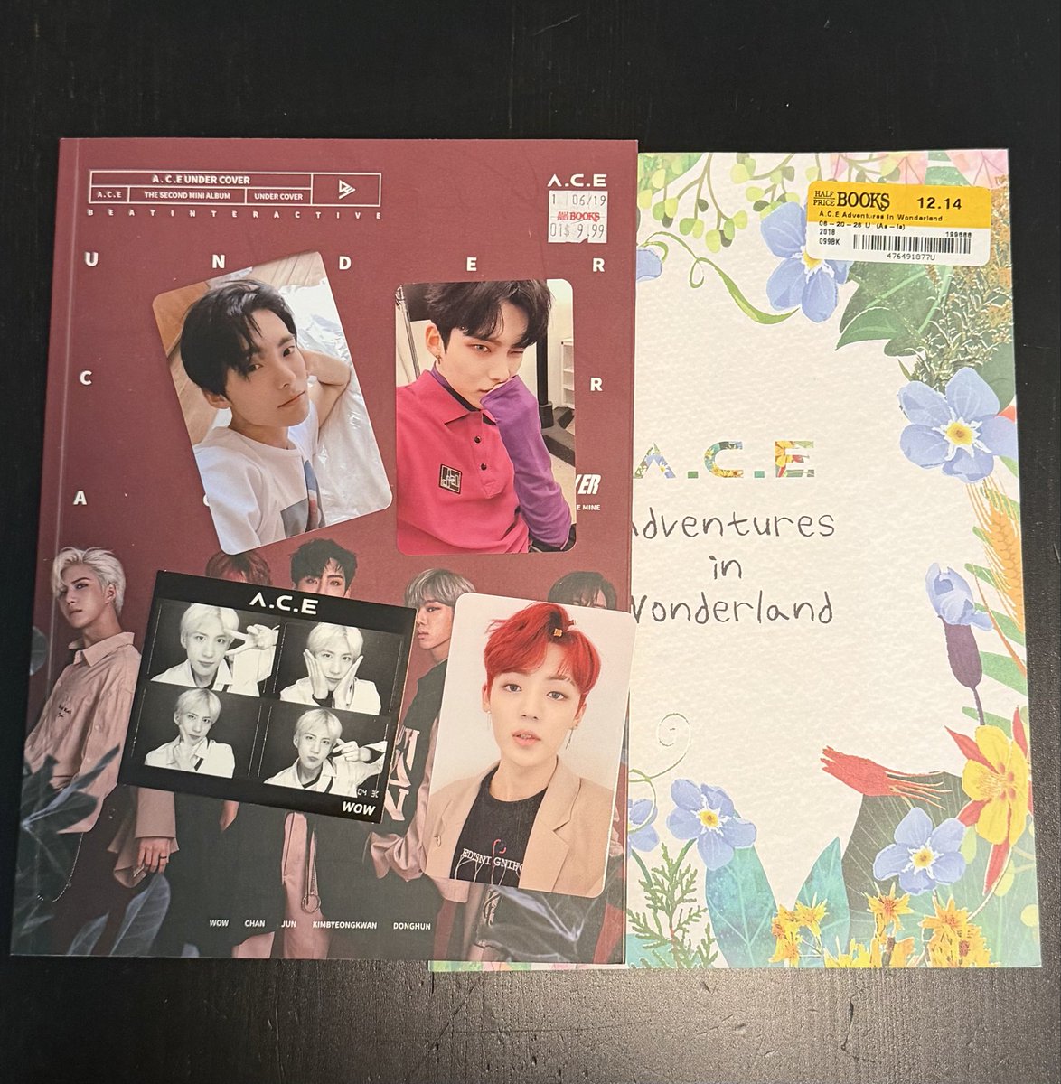 junhosonlyfans's tweet photo. went to half price books and found A.C.E. albums with photocards?? https://t.co/3pm7mD8NRP
