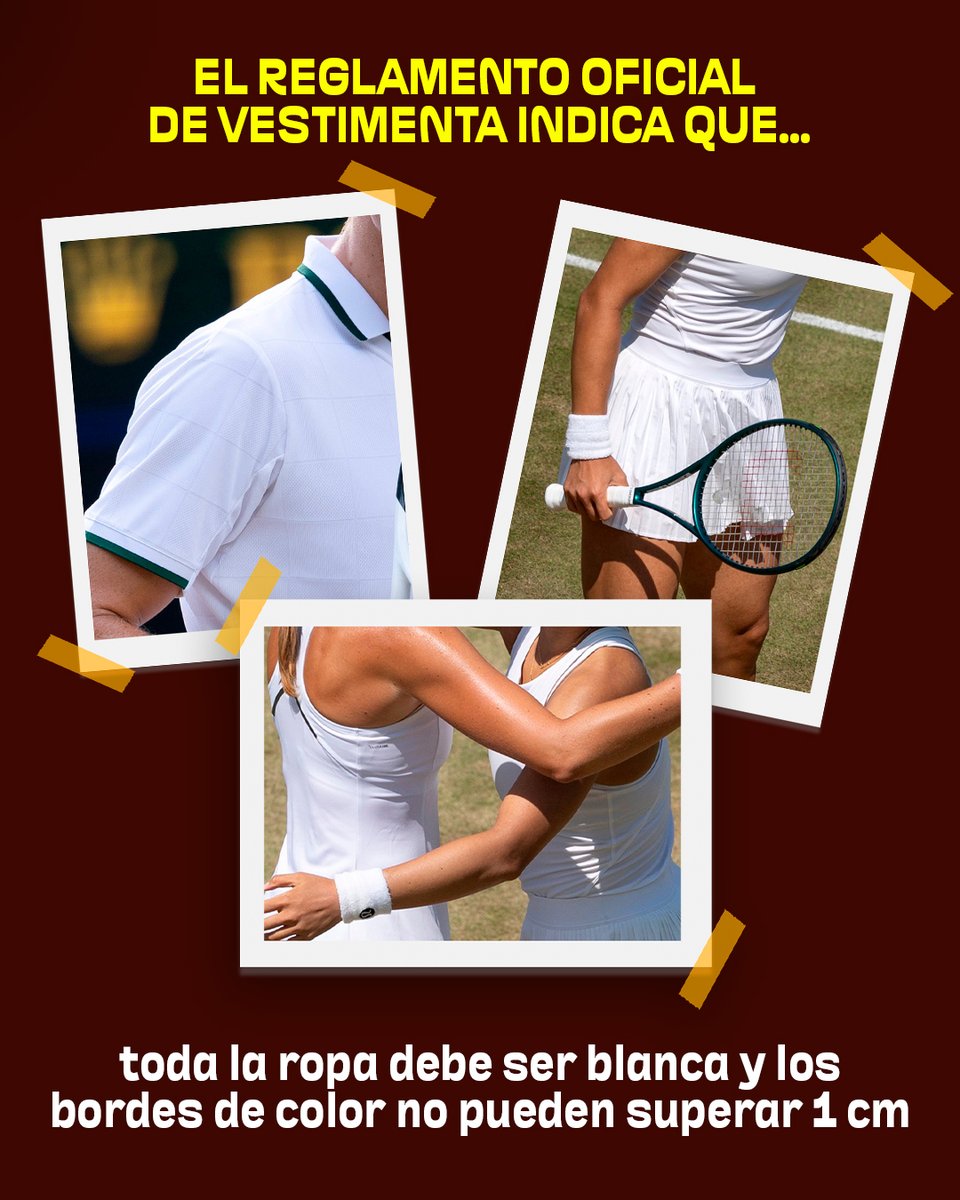 RadioDisneyMX's tweet photo. No es sólo moda, son reglas estrictas del torneo de tenis sobre césped más antiguo y prestigioso del mundo. 🎾😱
Escucha el 92.1 de tu radio y conoce todas las noticias de #MundoESPN Presentado por @BodegaAurrera 📻
#BodegaAurrera #RadioDisneyCDMX https://t.co/l3vJBHYidY