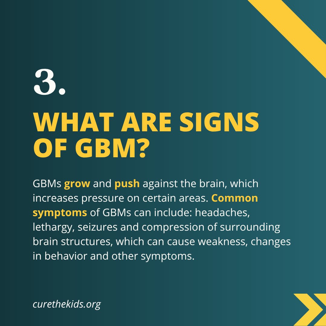 PBTF's tweet photo. Join us on #GlioblastomaAwarenessDay to shine a light on one of the deadliest and most aggressive pediatric brain tumors. Share this post to help educate your community on GBM and connect with us anytime at familysupport@curethekids.org. https://t.co/0yLlXGqHLV