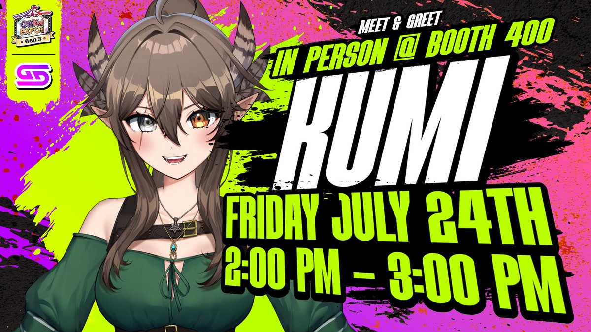 KumiVT's tweet photo. OFFKAI GOERS! I will be at the GG booth meeting AND greeting you in the FLESH! 

If you come and see me.. I may or may not instantly shit myself. Sorry! https://t.co/m7UQ4Lbt9Z