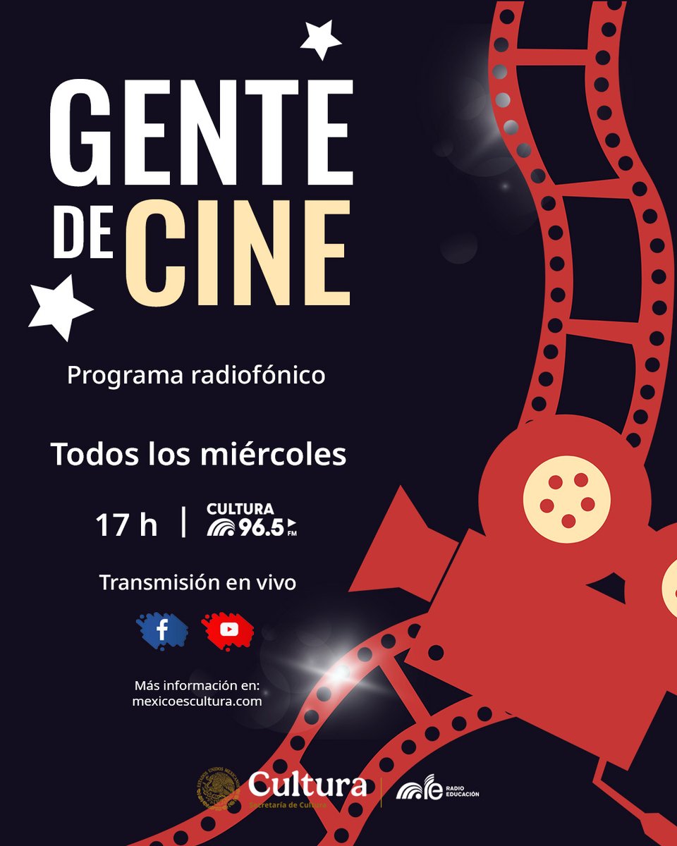RadioEducacion's tweet photo. #EnVivo 🔴 Este miércoles en @Gentedecine  🎬 te invitamos a conocer el documental: Bajo las banderas, el sol 🎞️ del paraguayo Juanjo Pereira. Además, conoceremos a las y los nominados del #PremioAriel🏆

⏰ Hoy, 17 h
📱 Escúchalo en #YouTube: https://t.co/1XNYuPdJW4 https://t.co/4MUUc0l8oh