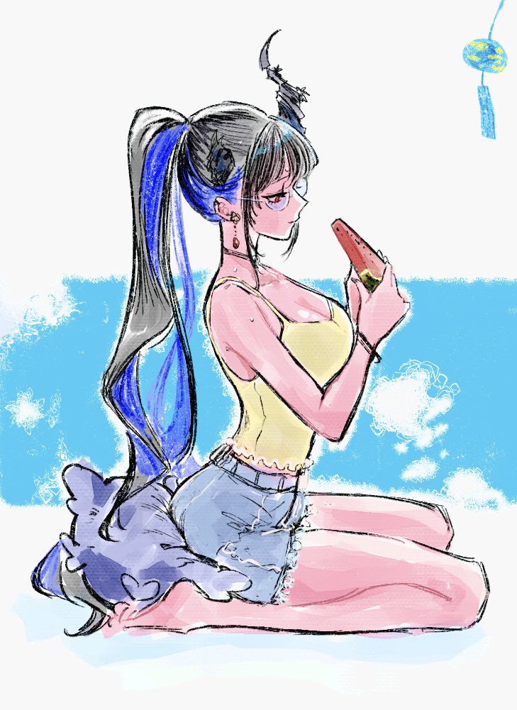 yuri_kyanon's tweet photo. スイカを食べると少し涼しくなるよ🍉 https://t.co/29y1uz8dK4