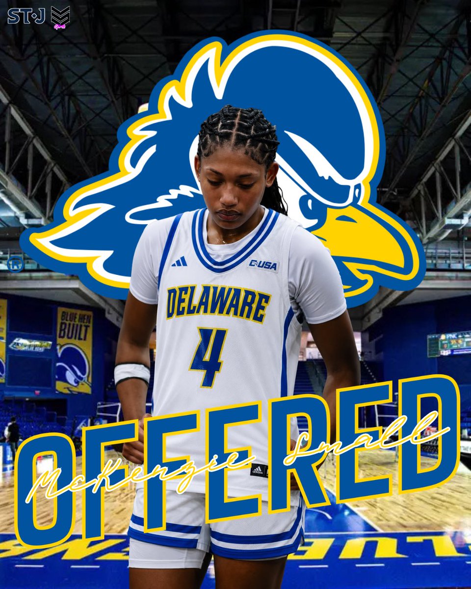 4MckenzieSmall's tweet photo. Blessed to receive an offer from the University of Delaware! Thank you to the coaching staff for believing in me. #GoBlueHens https://t.co/ixui0ygjNU