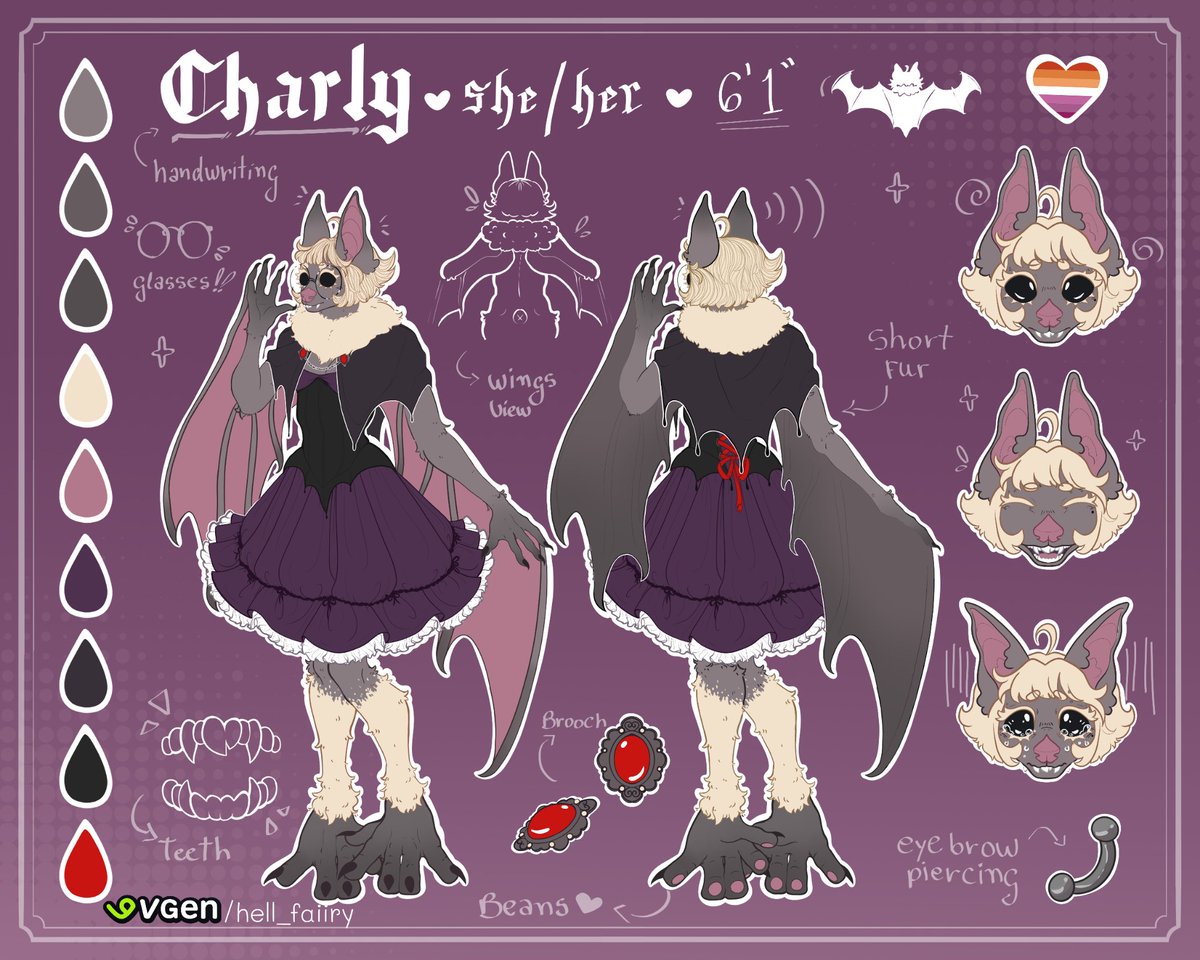 hell_faiiry's tweet photo. My first time making a ref sheet 
(She's my oc)
​
#art #furry #oc #artist #furryart #vgen https://t.co/Na6BmSNeEK