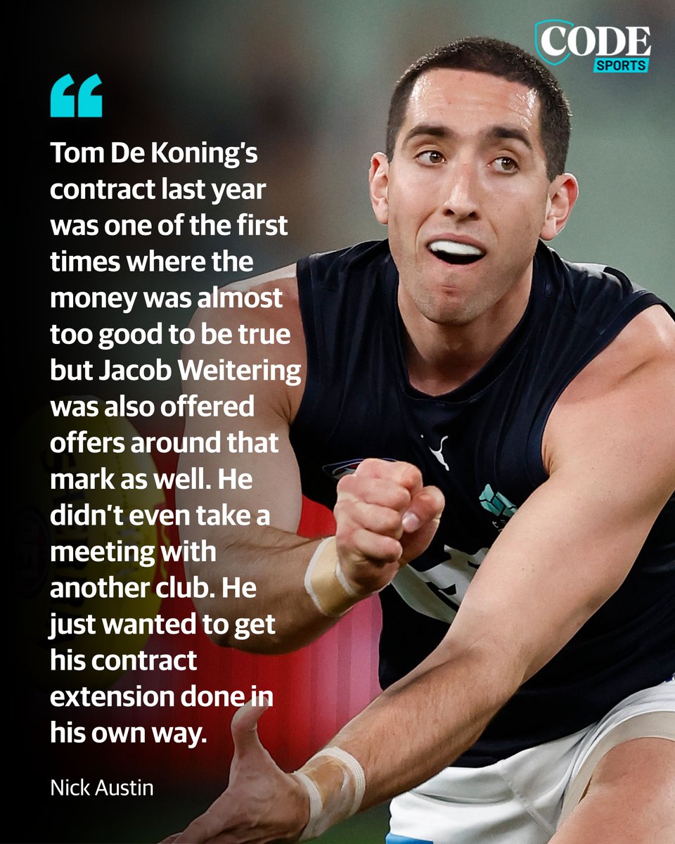 superfooty's tweet photo. Nick Austin is well aware of the eye-watering sums Carlton's stars turned down to stay put.

And it's something Blues fans should be proud of.

READ 👉 https://t.co/Vj94CbxMrR https://t.co/2CoH0jhKe3