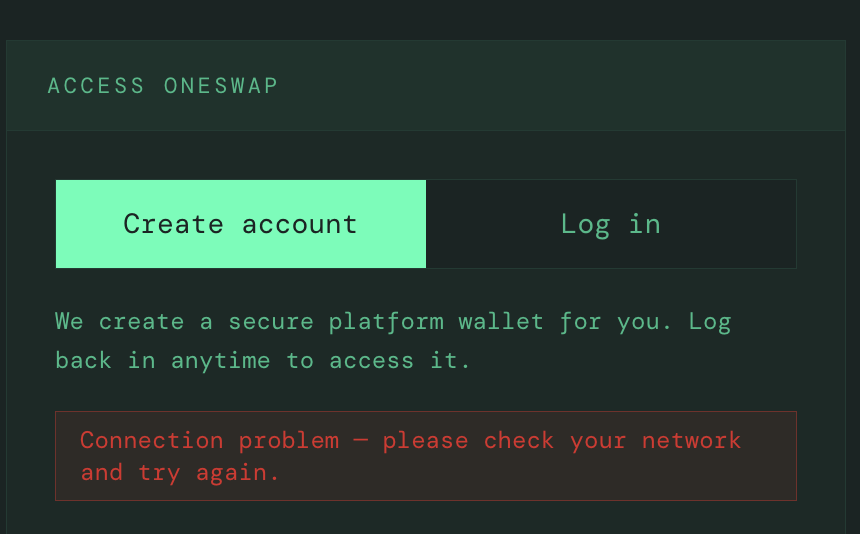 BlackTopCrypto1's tweet photo. @Oneswapcc Whats going on here, my internet works just fine. https://t.co/SMSCtLS08r