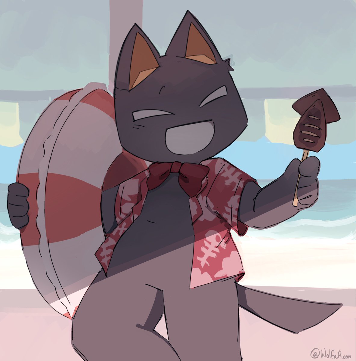 Wolfaroonii's tweet photo. Kuro rocks the outfit in this short, I had to 😭 https://t.co/qDZaCAjrdn