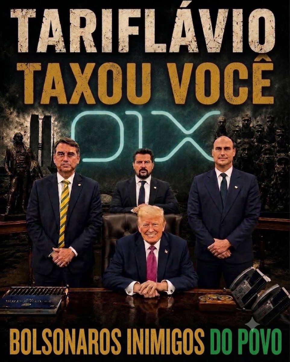 juju30680739's tweet photo. TARIFLAVIO BOLSOMASTER e sua familicia sempre contra o Brasil!
É fundamental todo trabalhador e trabalhadora não eleger nenhum representante dessa família nefasta! https://t.co/gFK1HZ7OTP