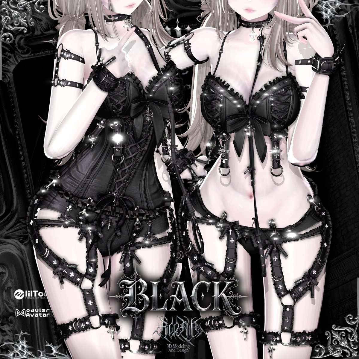 KILLNYA3D's tweet photo. ˚₊‧ ꒰𑁬♡【✦SHADOWLOVE LINGERIE✦】♡໒꒱ .⁺｡

                 ✦BLACK COLOR VARIATION✦

#KILLNYA #VRChat #Booth_pm https://t.co/yhvGc6VB6D