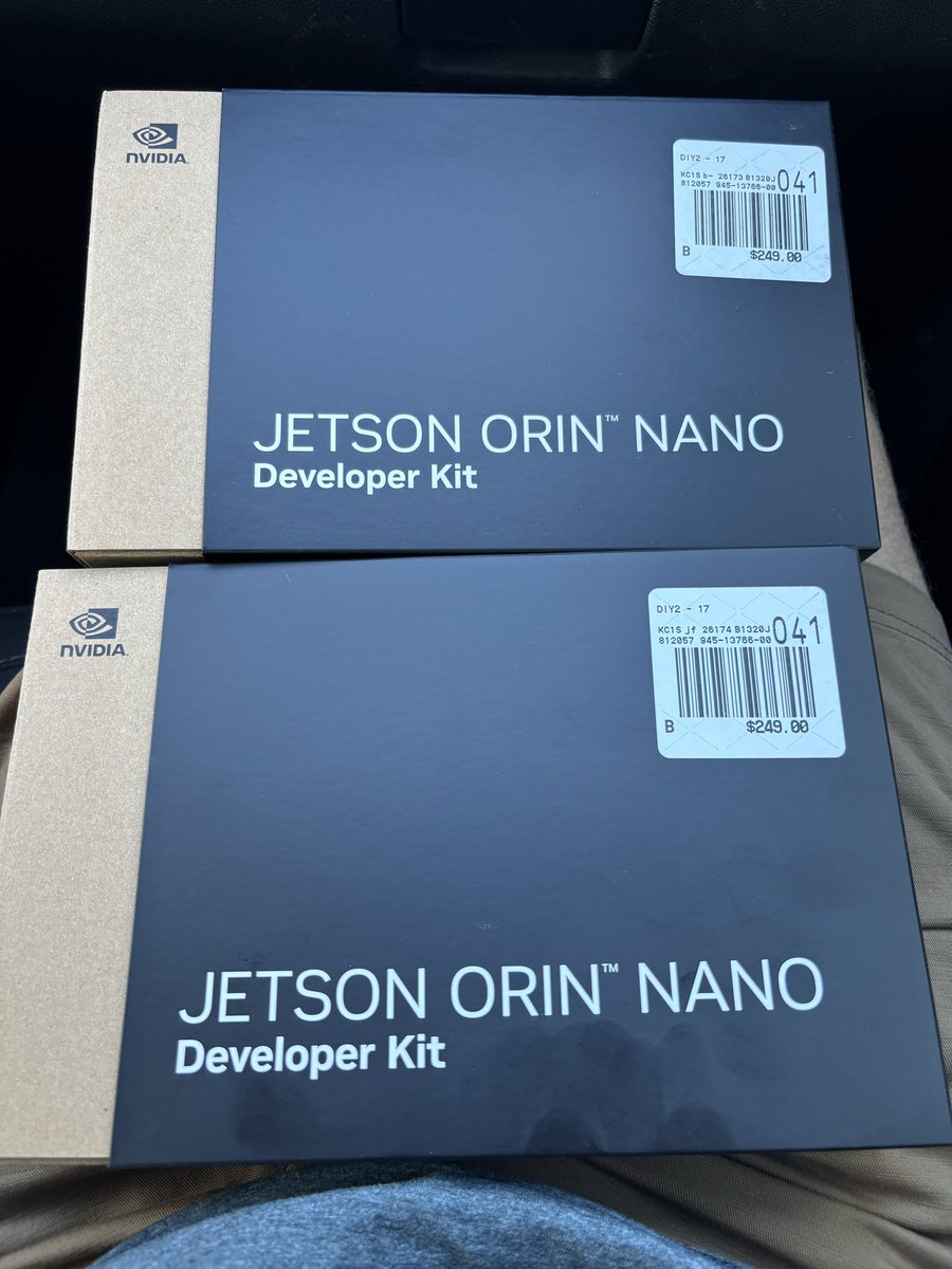 AEC3DTech's tweet photo. 2 more #Nvidia #Jetson Nanos
4 Nodes Total for a compute cluster:
Combined:
AI Performance: 160 TOPS
GPU Cores: 4096 CUDA cores
Tensor Cores: 128 Cores
Memory: 32 GB
CPU: 24 Core ARM
#ai #edgeai #photogrammetry #pointcloud https://t.co/51KqlSF4Sr