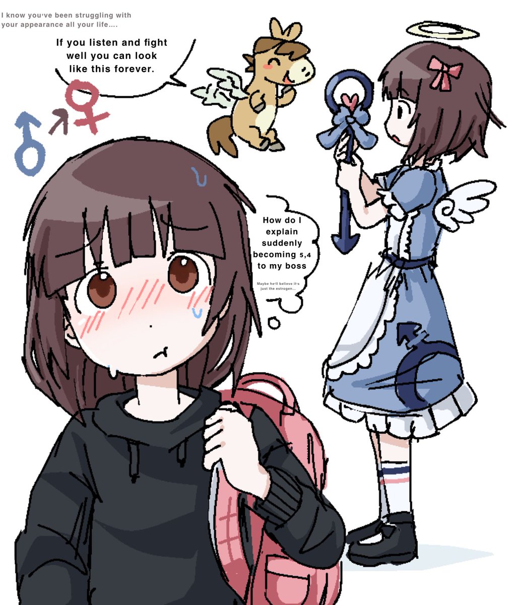 Neighsayer3's tweet photo. Magical girl MTF transformation https://t.co/KJVsofccLt
