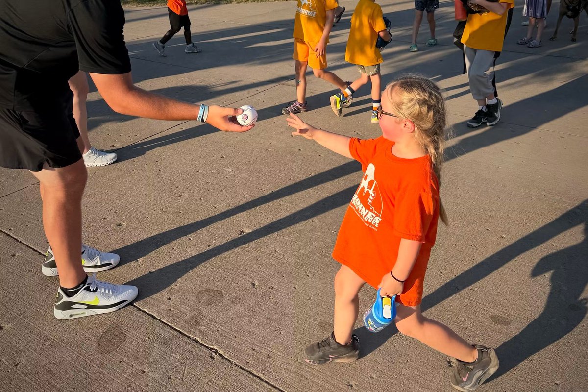 Sean23Roberts's tweet photo. Might be bias being a baseball guy, but this is my favorite one we do! Every Kid Gets A Ball Baseball edition. Thanks to the @IowaCubs for sponsoring this program! https://t.co/z63WvMuA45