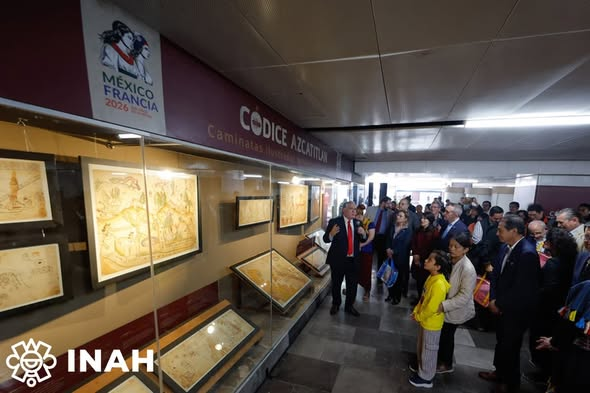INAHmx's tweet photo. #ENTÉRATE ⚠️ En el marco de los 200 años de relaciones México-Francia, inauguran la exposición del Códice Azcatitlan ❗

- Se presenta en la estación Pino Suárez del @MetroCDMX.

- El documento original se exhibirá en el Museo Nacional de Antropología.

🔎https://t.co/9q2M9kRcfX https://t.co/SzH9pP4oea