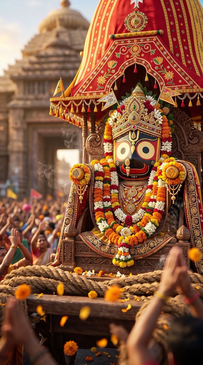 malavikasharma5's tweet photo. The chariots are ready🌷
 The Rath Yatra begins🌷
   A countless hearts🌷
         seek his blessings 🌷
         Jai Jagganath 🙏🌷🙌🌿 https://t.co/yGqg5ugupa