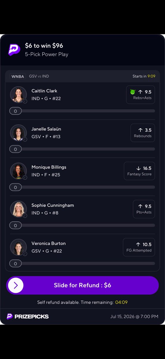 WhereisSolano's tweet photo. I've put in 4 WNBA slips this season.
We cashed one yesterday (22x) and lost by one on the other 3, but also cashed if you flexed.
Let's make this a 5th green.
🔗 https://t.co/Jt6rjz3g8Z
#WNBA #Prizepicks #Gambling𝕏 https://t.co/o9CEcPiorZ