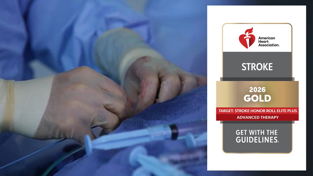 UofUNeurosurg's tweet photo. We will never stop talking about how important improving stroke care is to us, which is why weโre proud to be recognized by the American Heart Association for our achievement in Get With the Guidelines โ Stroke!
#Stroke #GetWithTheGuidelines
@American_Heart https://t.co/JIYvkjZJFi