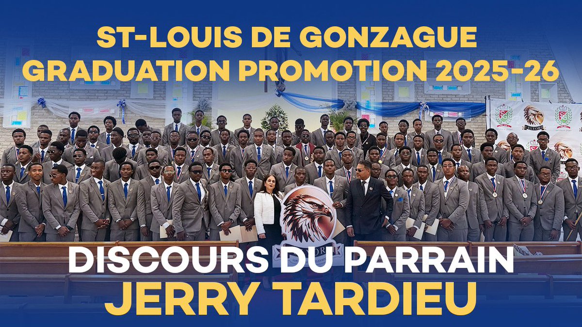 JerryTardieu's tweet photo. Mon Discours à l’occasion de la cérémonie de graduation de la promotion ELYOR de l’institution Saint-Louis de Gonzague  https://t.co/UCOkzQyVQy https://t.co/rG80HSZdH9
