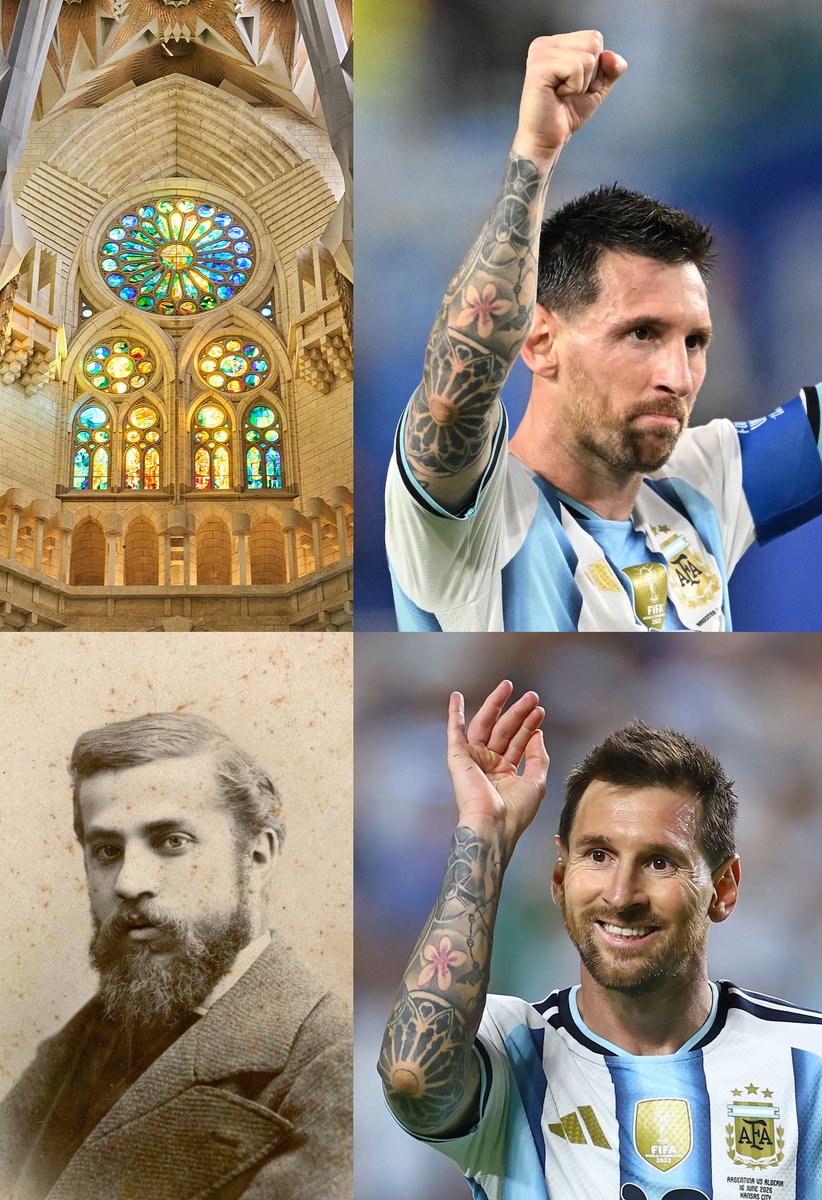 efemarq's tweet photo. El 2015 Leo Messi es féu un tatuatge al colze i li demanà al tatuador que hi posés una rosassa inspirada en la Sagrada Família. Quina millor manera de celebrar l'Any Gaudí q enviant a prendre pel sac la detestable Espanya aquest diumenge?.. A veure si "Sant Gaudí" ens ajuda. 🙏🇦🇷 https://t.co/UzHKWfmTuA