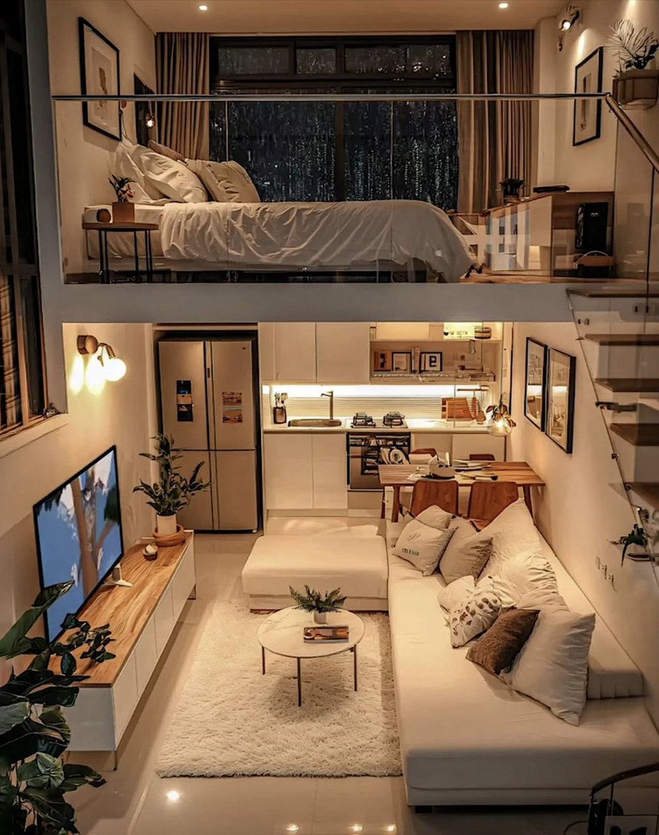 HOUSEPORN___'s tweet photo. Dream tiny apartment ✨ https://t.co/rvIRZOQyEd
