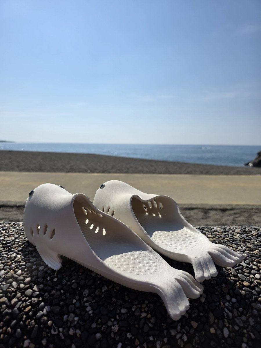 hamasui_shop's tweet photo. ＼新商品情報／
おまんらがアザラシアザラシうるさいきに、「アザラシ サンダル(税込1,980円)」入荷したぜよ！！！！！！

この夏は、アザラシを履いて桂浜の浜辺でｷｬｯｷｬｳﾌﾌしよう•*¨*•.¸♬︎

※桂浜は遊泳禁止です。ぜったいに波打ち際に近づかないでね※

＼✮*｡ﾟ通販も大歓迎✮*｡ﾟ／ https://t.co/MRpBrtqN1E