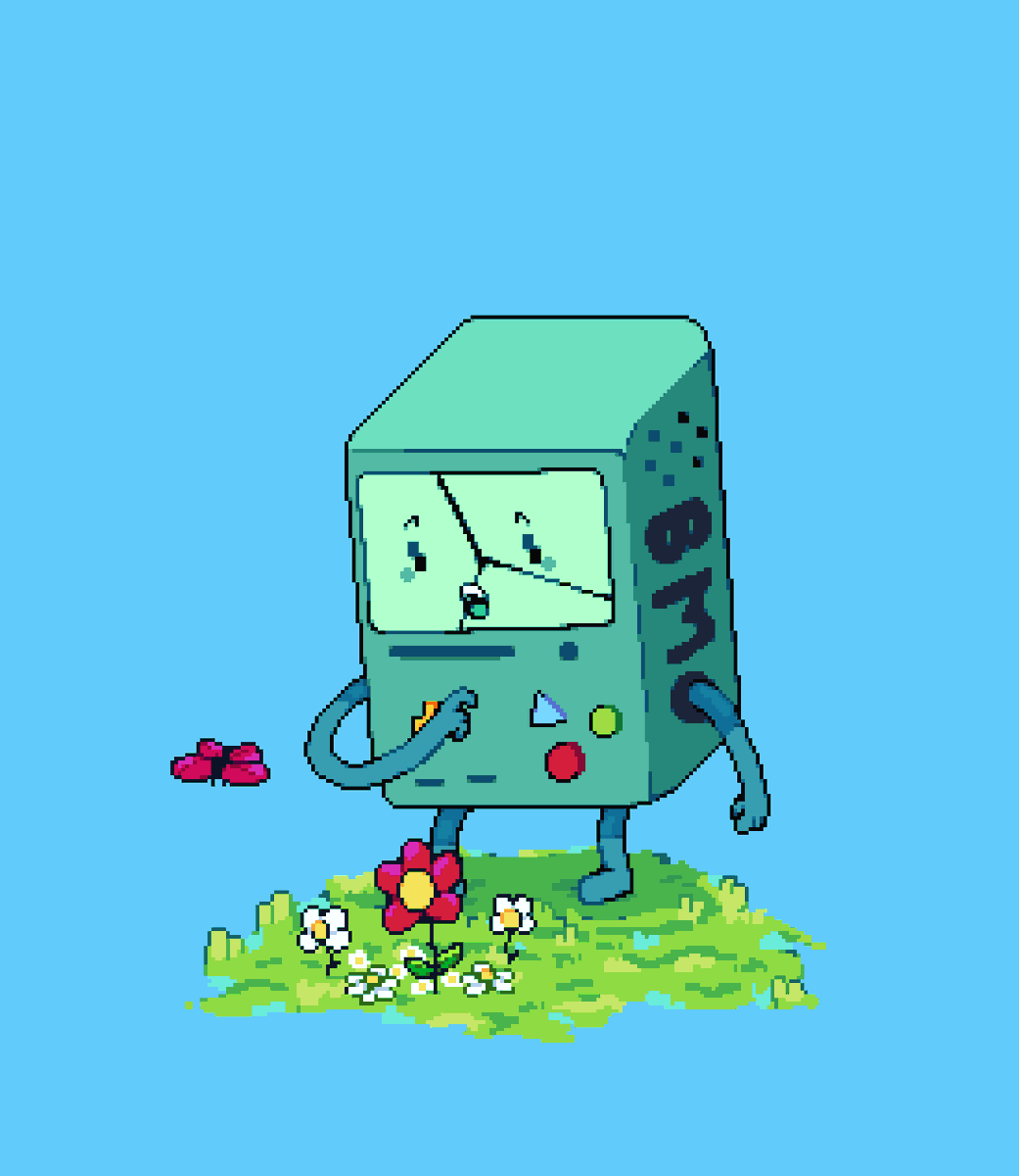 アート　絵画　ドットアート Fascinating #pixelart #adventuretime #ドット絵