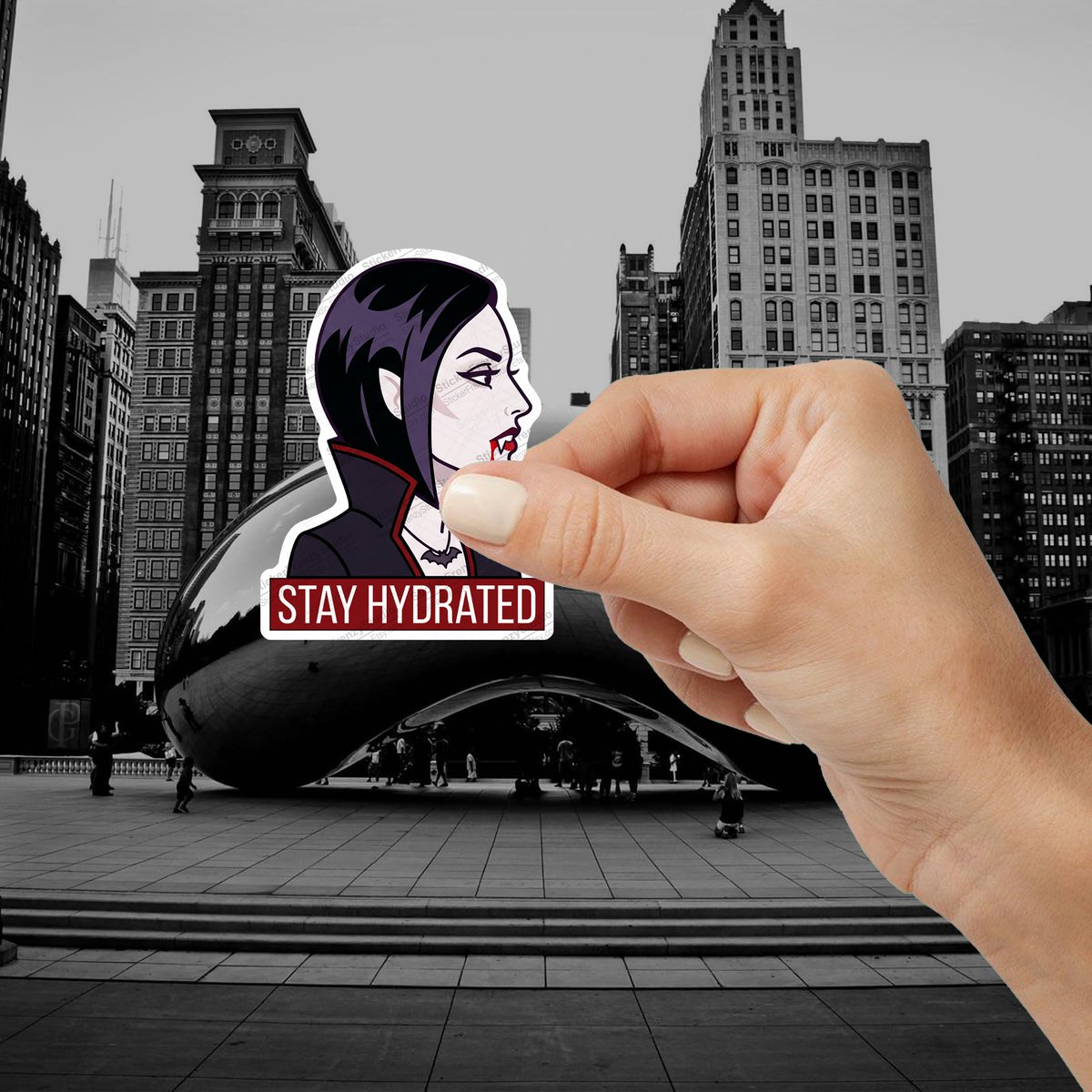 StickerFrenzyy's tweet photo. Don't forget to get your daily fluids in! Add some spooky humor to your favorite water bottle or laptop with this goth vampire decal.
Grab yours: https://t.co/0bTj2Ynsjo
#VampireSticker #GothAesthetic #WaterBottleDecal #StickerShop https://t.co/LT8yQWzJZy