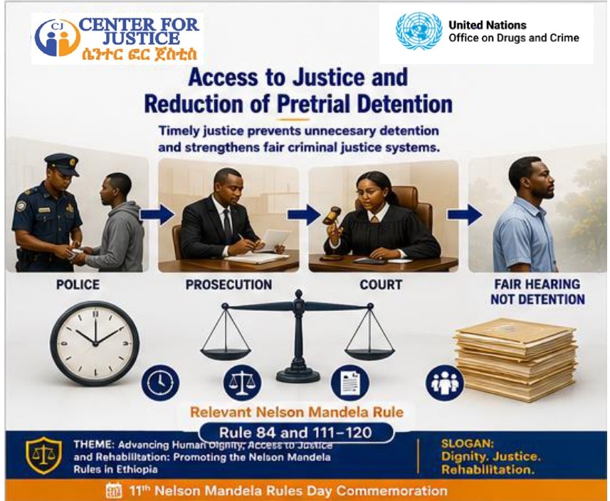 cj_ethiopia1's tweet photo. The Nelson Mandela Rules protect the rights of untried prisoners. Stronger coordination and legal support can help address pretrial detention challenges in Ethiopia.

#11NelsonMandelaRules #PretrialDetention https://t.co/o02O9552Bv