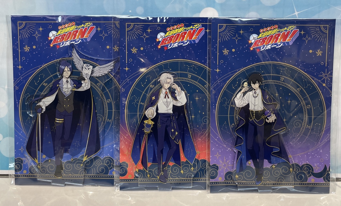 TSUTAYA93345494's tweet photo. 【入荷情報】
「家庭教師ヒットマンREBORN!」
アクリルスタンド　
星座Ｖｅｒ．
雲雀 恭弥／六道 骸／獄寺隼人
入荷してます✨

#リボーン
#REBORN #家庭教師ヒットマンREBORN
#TSUTAYA #調布 https://t.co/2iTZNfrXRe