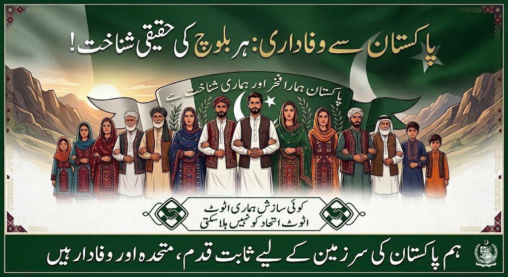 NeelumBugti's tweet photo. پاکستان سے وفاداری ہر بلوچ کی حقیقی شناخت ہے! 🇵🇰 کوئی بھی سازش ہمارے اٹوٹ اتحاد کو نہیں ہلا سکتی۔ ہم پاکستان کی سرزمین کے لیے ثابت قدم، متحد اور ہمیشہ وفادار ہیں۔ پاکستان ہمارا فخر ہے!
#Balochistan
#PakistanZindabad
#UnitedForPakistan
#TrueIdentity
#UnbreakableUnity https://t.co/yAlWBHq6jB