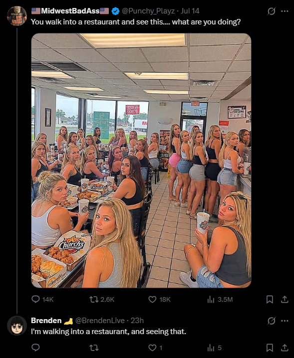 BrendenLive's tweet photo. @Kinza1278 I'm walking into a restaurant, and seeing that. https://t.co/72IUpMuVBh