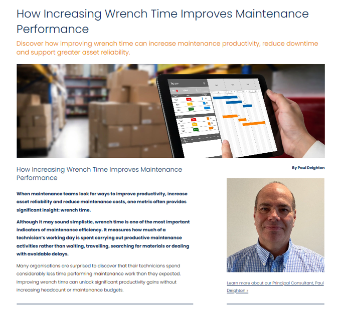 ConsultingMCP's tweet photo. The hidden cost of low wrench time
How much of your maintenance team's day is actually spent carrying out maintenance?
Read the full article here: https://t.co/T3Ej0bHf0P
#MaintenanceManagement #Reliability #AssetManagement #MaintenancePlanning #OperationalExcellence https://t.co/U45mTLlIhn