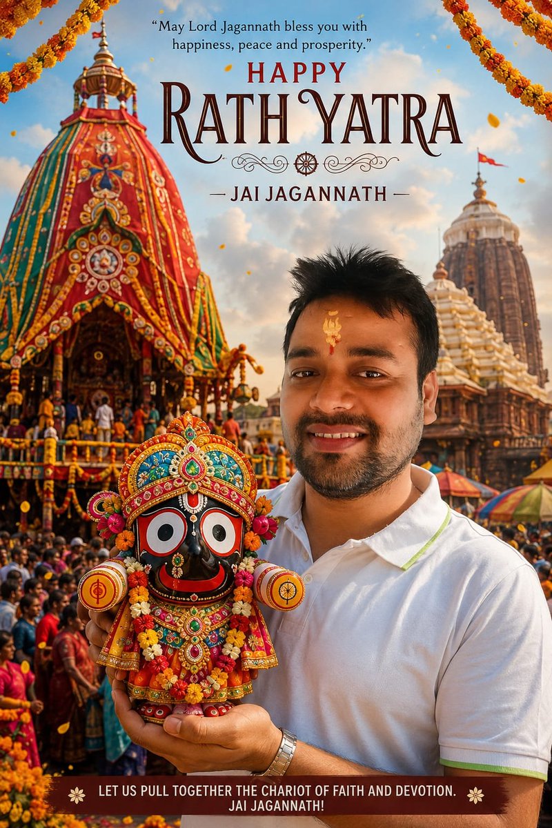 KuldeepMahakud's tweet photo. ରଥଯାତ୍ରା ର ହାର୍ଦ୍ଦିକ ଶୁଭ କାମନା 
happy rathjatra 
#rathyatra
#puri 
#rathjatra 
#jagannath https://t.co/LMs82X0lLU