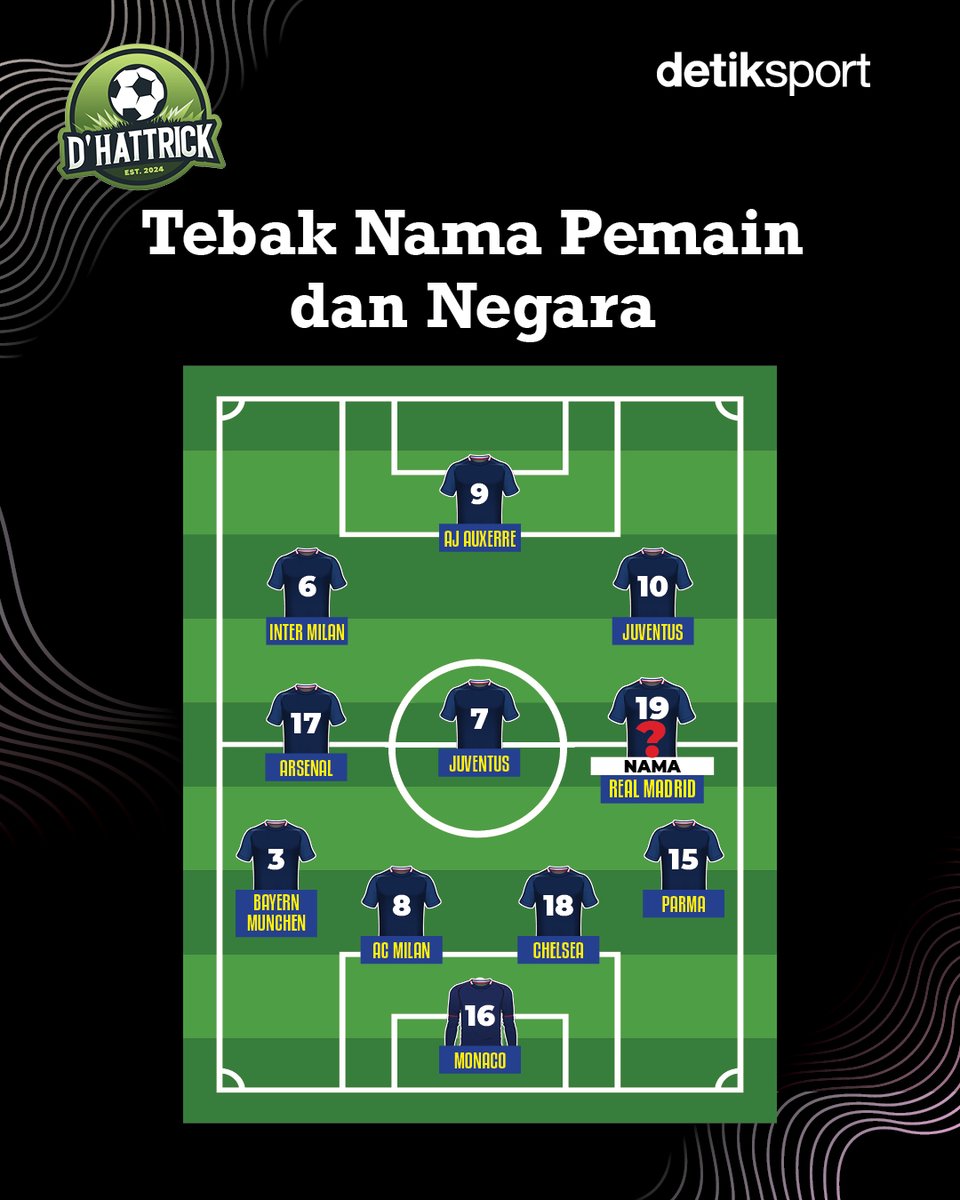 detiksport's tweet photo. Masih ingat skuad legendaris ini?

Bisakah kamu menebak timnas apa yang ada di gambar ini? Lalu, siapa sosok pemain bernomor 19 yang mengisi lini tengah?

Clue: Timnas ini pernah mencatatkan salah satu perjalanan paling berkesan di Piala Dunia 1998.

#detiksport #dhattrick #PialaDunia #Games