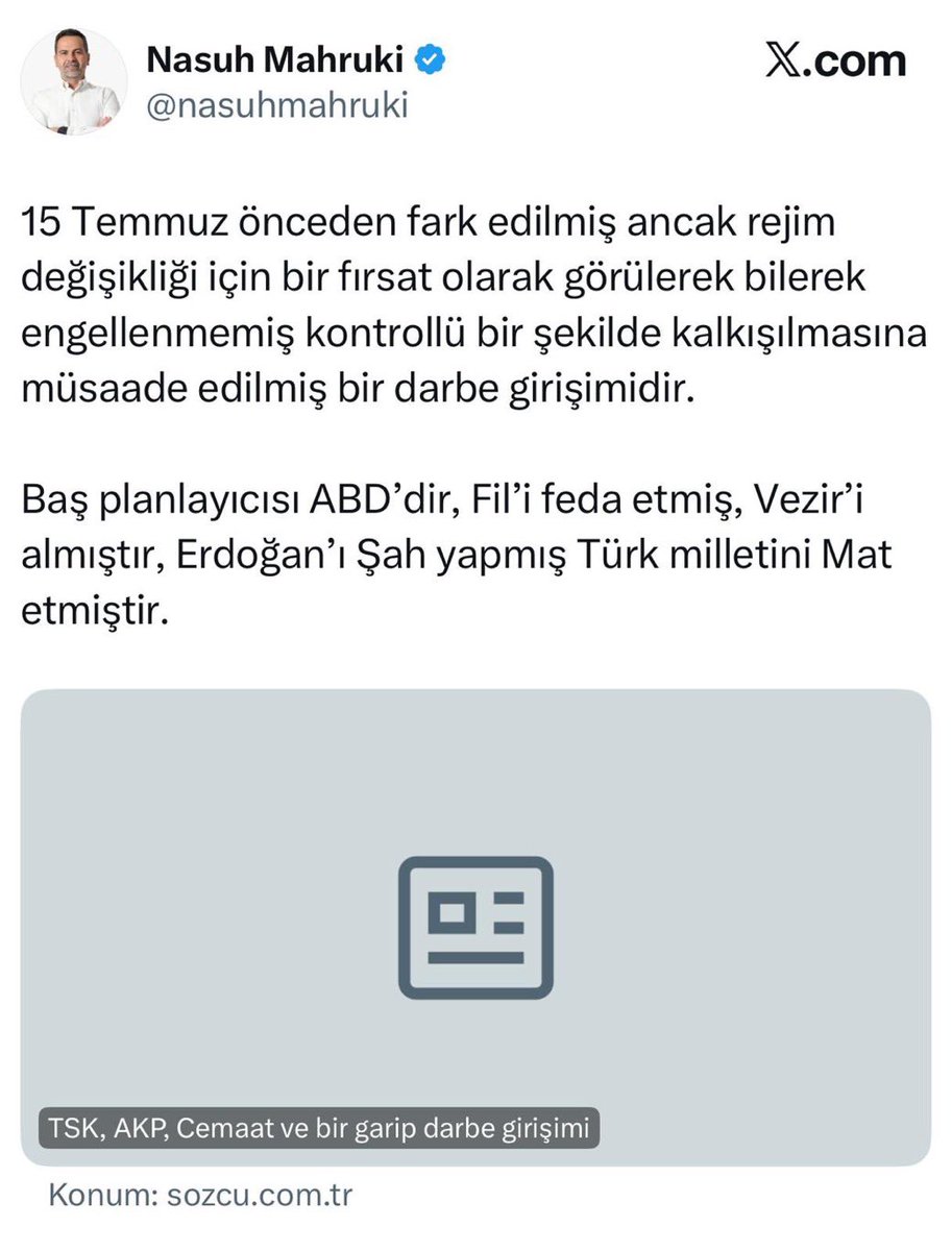 muratagirel's tweet photo. AKUT’un kurucusu Nasuh Mahruki hakkında, 15 Temmuz’a ilişkin sosyal medya paylaşımı nedeniyle Bakırköy Cumhuriyet Başsavcılığı tarafından, “Halkı Kin ve Düşmanlığa Tahrik veya Aşağılama” suçlamasıyla gözaltı kararı verildi. https://t.co/slrxWCnxud