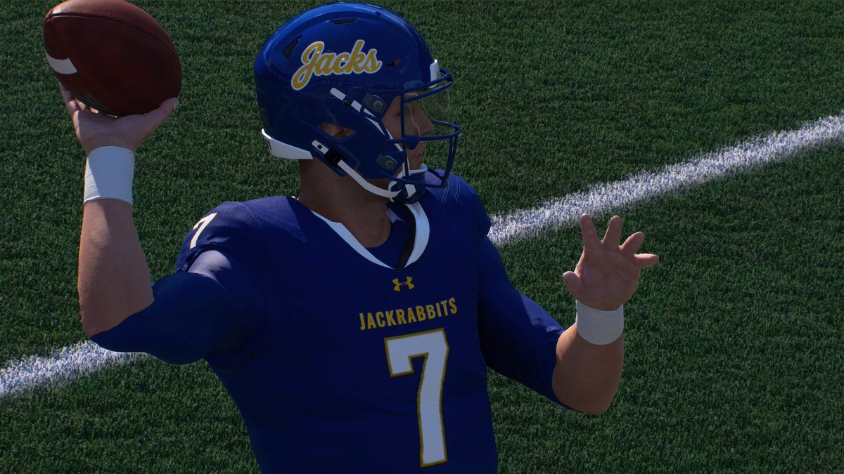 GGerardy15's tweet photo. #SDSU is now in #CFB27
Username: SV_DoubleG_15
✅️ Full Realistic Roster
✅️ Home, Away, Black, Blue &amp; White Alt jersey combinations.
✅️ Accurate Program Stat Records
✅️ Rivalries: NDSU, Iowa State, Nebraska,  Minnesota,  Kansas 

Have fun and GBGBGJ!!  🐇 https://t.co/NfN8sCVMso