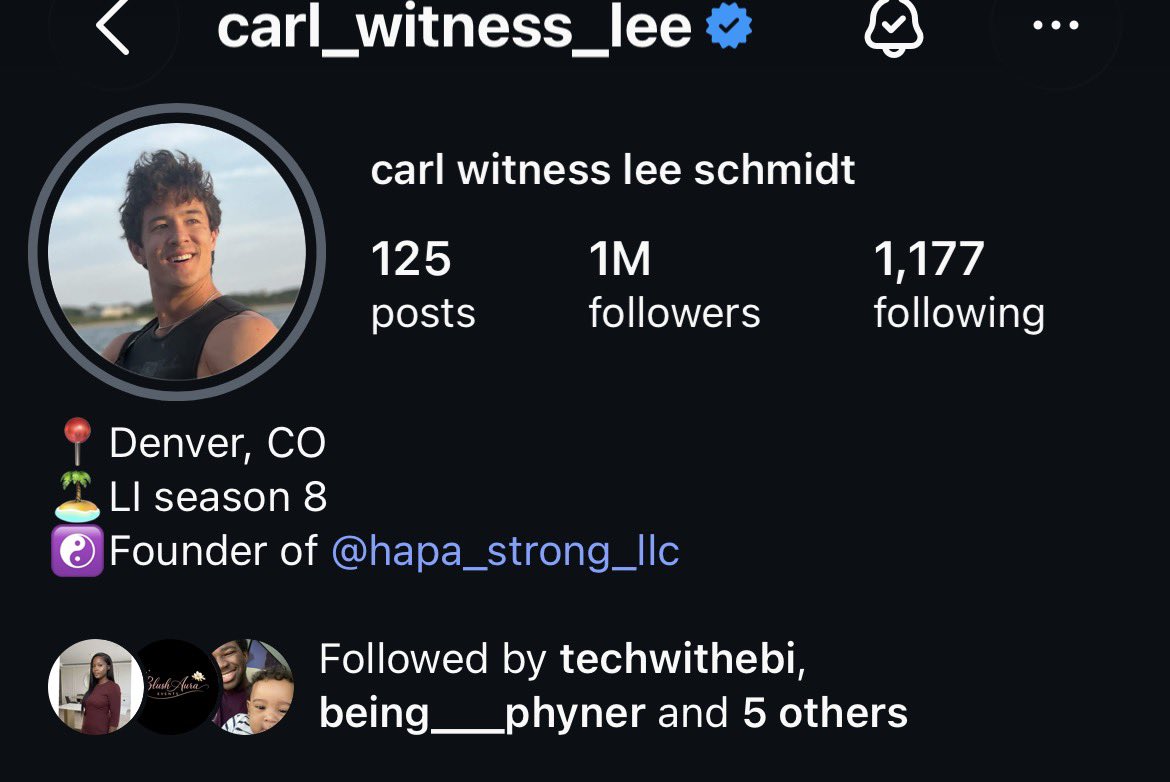 EllaDouala's tweet photo. Carl a casa boy hit 1M followers before all the OG men 

See what being a good man  has done for him…
#loveislandUSA https://t.co/b5uLLBAsJj