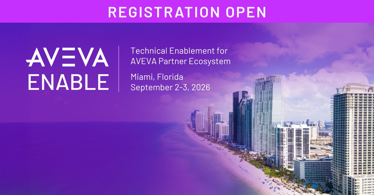 SriPrakash3366's tweet photo. 🚀 Registration is officially open for AVEVA ENABLE 2026 – Americas!
Happy to share that our flagship in person technical enablement series is back September 2–3, 2026, live.
Register now ➡️ https://t.co/sW2CZRcGK1 and secure your spot!
#ENABLE2026 #technicalenablement https://t.co/9lVGSErmk4