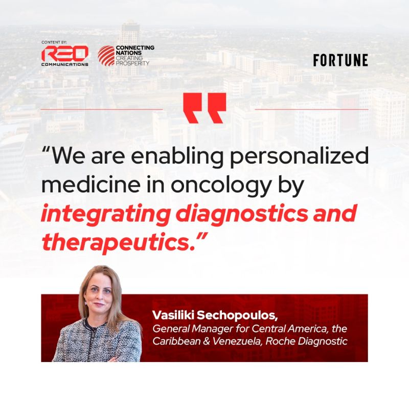 REOComms's tweet photo. Thank you to Vasiliki Sechopoulos and @Roche for sharing how advanced diagnostics can strengthen healthcare across the region. Read her insights in our #Panama Report with @FortuneMagazine. https://t.co/TxBjOZTKUV