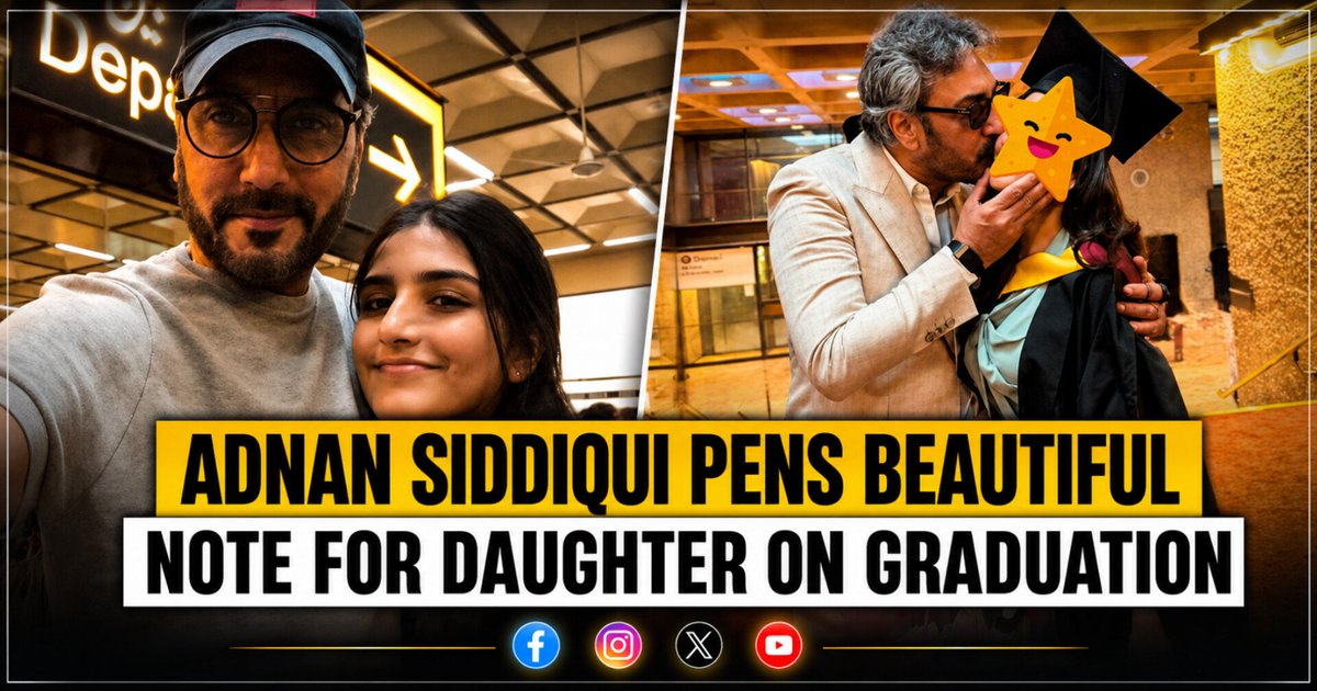 GMustafa18853's tweet photo. Success deserves celebration! Adnan Siddiqui shares an emotional tribute as his daughter reaches a remarkable milestone.
#AdnanSiddiqui #GraduationVibes #ProudFamily #Entertainment #CelebrityLife https://t.co/9GB3hJMfpW