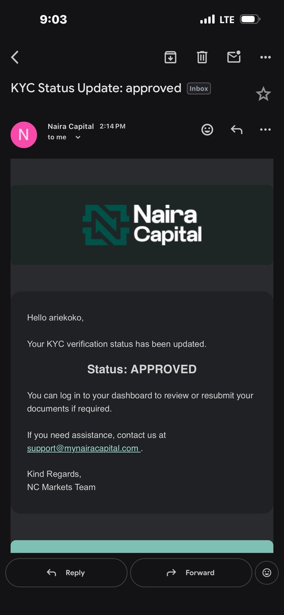 bobson484's tweet photo. @nairacapitalhq Why am I told that my kyc is not complete when withdrawing and I received an email that my KYC has been approved? https://t.co/1yoDOoCcCV