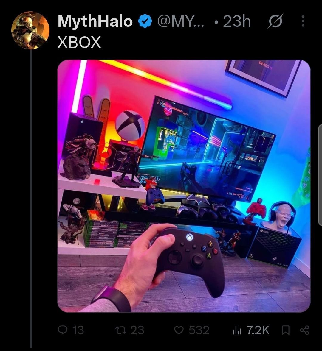 Jamessmokeeee's tweet photo. Xbox fans oh boy they just love to be frauds, nice one myth back to cave throwing rocks 😭😭🫵 https://t.co/GO2EddOBRD