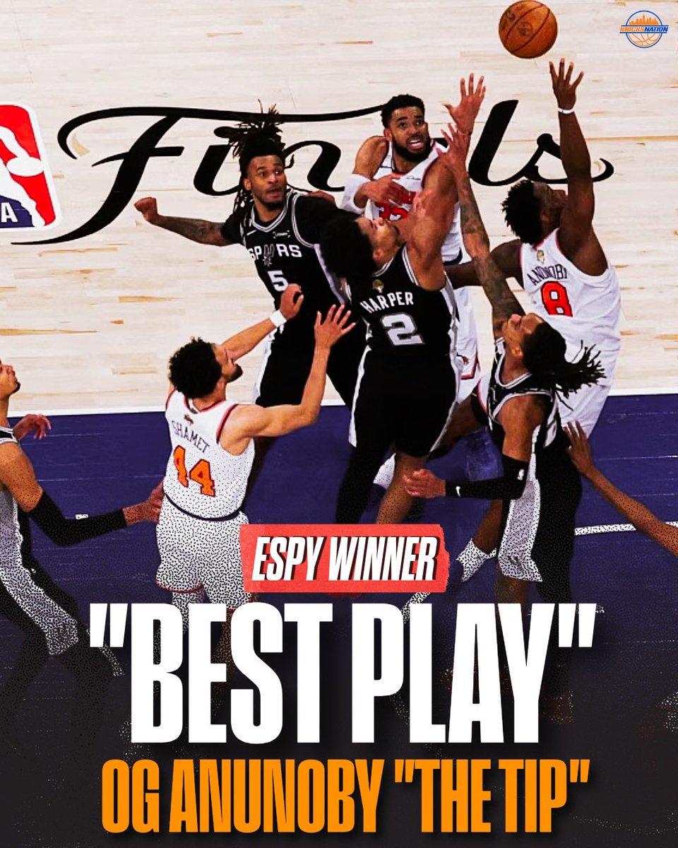 KnicksNation's tweet photo. OG ANUNOBY WINS BEST PLAY AT THE ESPYS!!!

CONGRATS ON YOUR AWARD OG! https://t.co/nV92tGhfrL