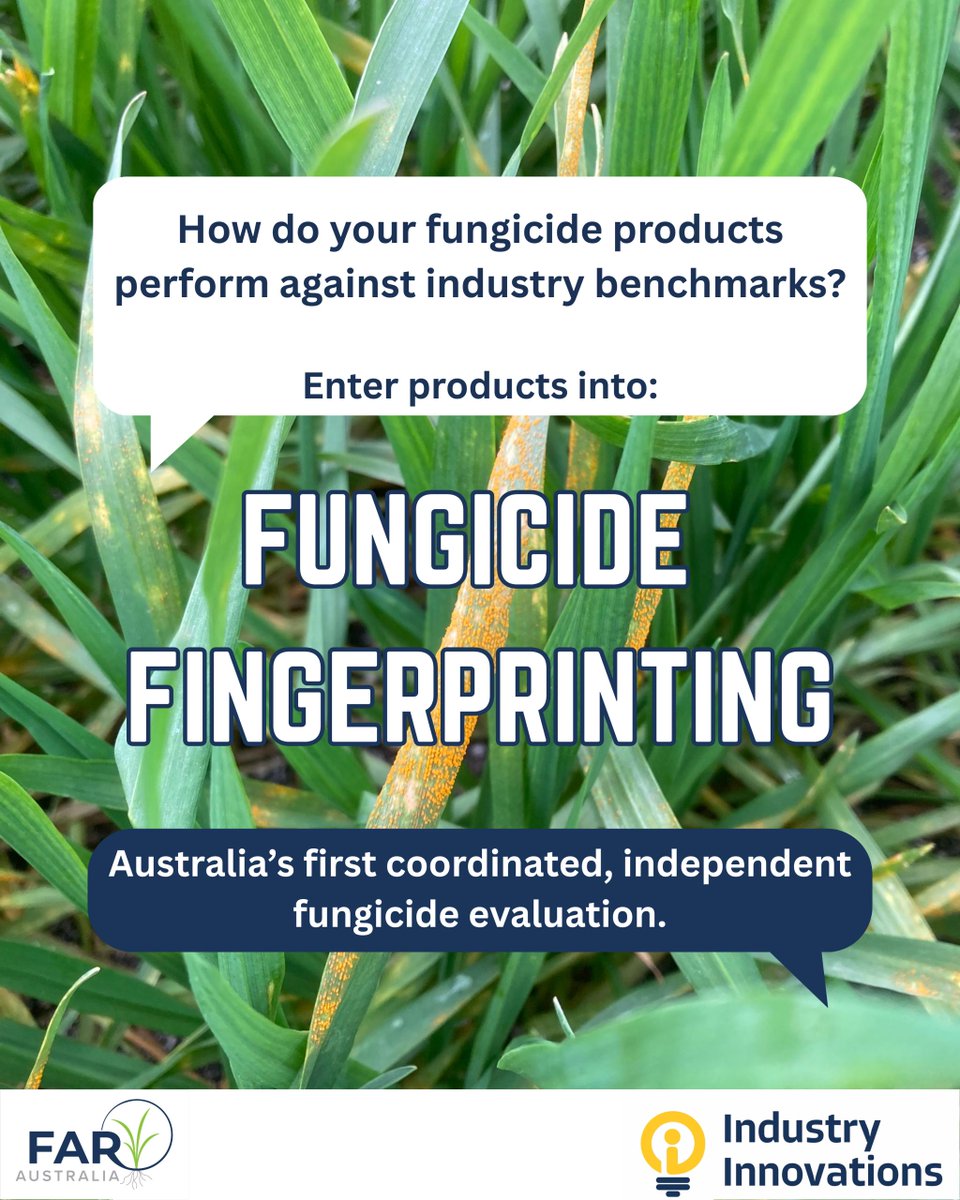 far_australia's tweet photo. Don't miss your place in the Fungicide Fingerprinting industry initiative! Enter your products now to be included in the 2026 program. 

Contact Darcy Warren for more information:  darcy.warren@faraustralia.com.au https://t.co/OIYnvn4tR3
