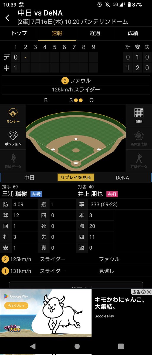 fuyuyume's tweet photo. え？こんな時間から２軍戦やるのか…(困惑)
それはそうと、井上絶好調じゃあないか。でもまだ下でぐつぐつ煮込むのか。上に安易に上げてダメにするいつものにしてはいけない。 https://t.co/bUjbVV84Lm