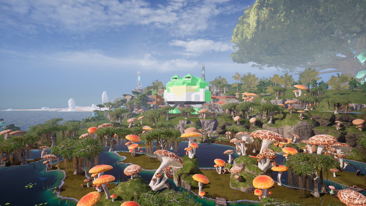 _Maylein_'s tweet photo. Palworld's new update has really sparked everyone's imagination. I built a base in honor of my favorite Pal, Croajiro 🐸💚 #Palworld #パルワールド #Pocketpair #Gaming #PalworldBuilds #BaseBuilding #CreativeBuild #Pals https://t.co/aaNUni4Q06