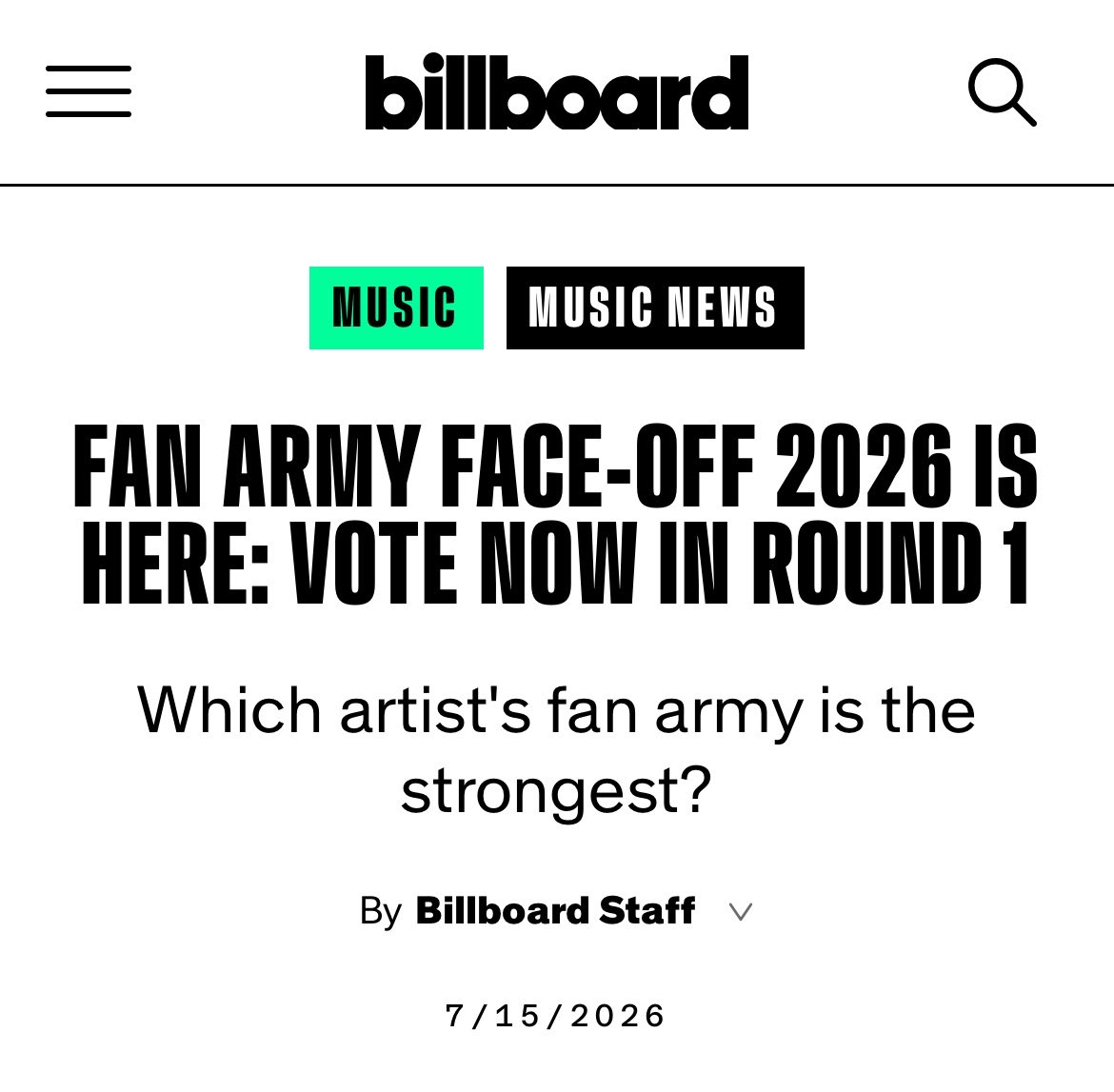 BINIVotingTeam's tweet photo. [📣] BILLBOARD FAN ARMY FACE-OFF 2026

BLOOMs, we’ve got another voting battle to win! Let’s show everyone what the BINI fandom is made of. 

Cast your votes for BINI in the Billboard Fan Army Face-Off.

Let’s do this—boto tayo, tara! 🌸

🔗: https://t.co/cjyJIMxXYc

#BINI @BINI_ph