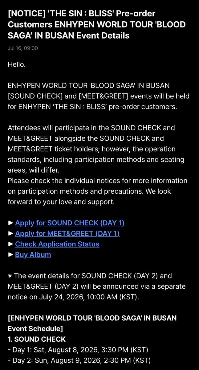 ksnokin's tweet photo. so you can only attend soundcheck and meet &amp; greet at BLOOD SAGA in Busan, you must first pre-order The Sin : Bliss album and it’s a raffle only 

BELIFT MOVING EXACTLY LIKE HOW IT SHOULD BE TO PROMOTE THIS ENHYPEN COMEBACK HUH https://t.co/4Fx14YHLjA