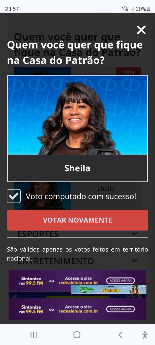 LeilocaCury's tweet photo. Enquanto o programa passa a Bianca fazendo cara de choro com música triste, eu aproveito e voto na Sheila, não consigo mais ver a intenção do boninho tentar derrubar a única que jogou de verdade.
#CasaDoPatrão
@SheilaBarbosaOf
DETALHE NÃO TEM CAPTCHA https://t.co/pdNGQ17f1Q