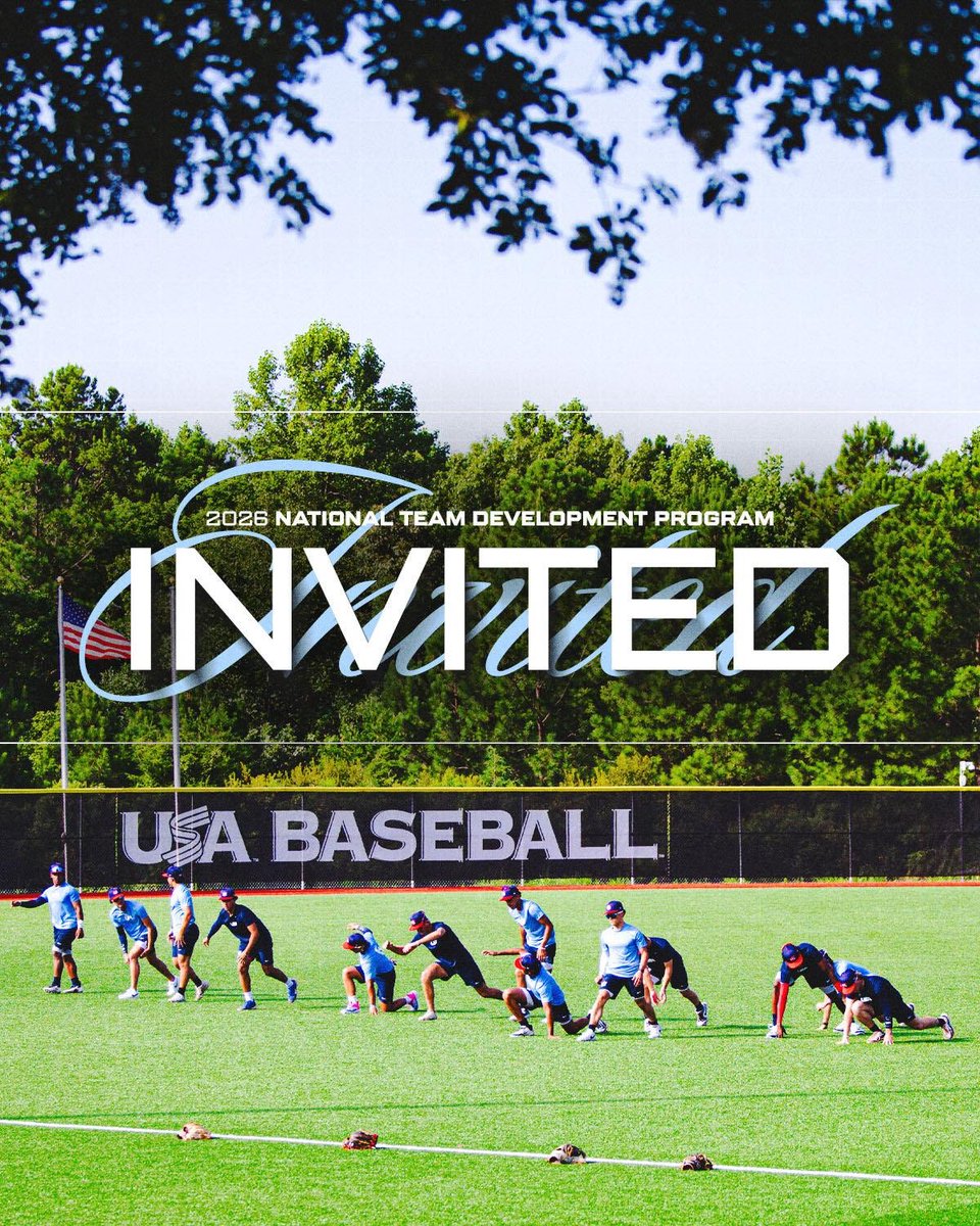 PaulyD555's tweet photo. Blessed to receive an Invite from @USABaseball to attend their National Team Development Program https://t.co/UOrPjbnqrn