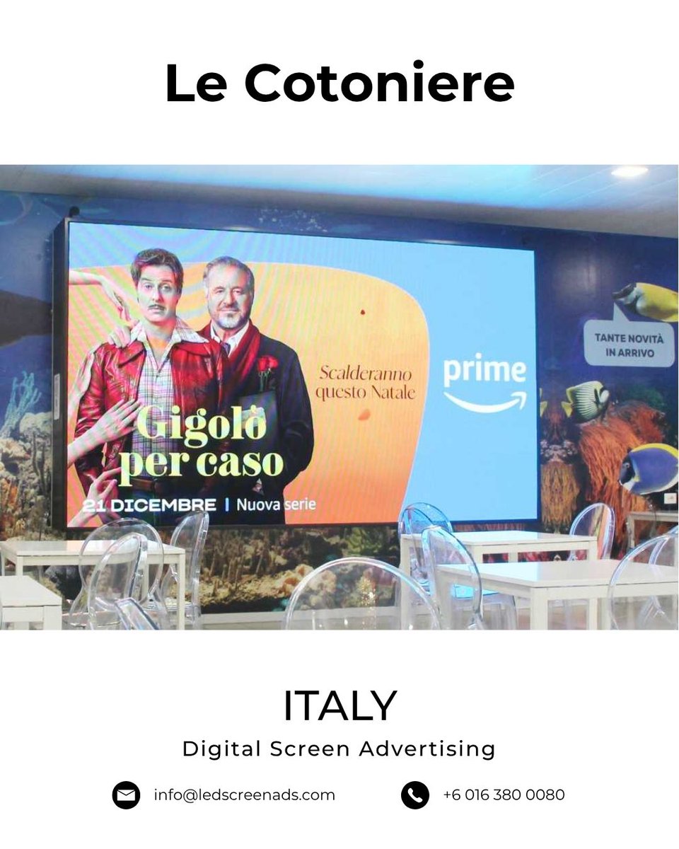 ledscreenads's tweet photo. At Le Cotoniere Shopping Centre, Salerno, this Italy LED Screen Advertising brings dynamic content into the everyday shopping journey.

🇮🇹 Explore more: https://t.co/rM8OVJWnM6

#ItalyDOOH #ledscreenads #DOOHMediaBuying https://t.co/YkIxRrG3Le